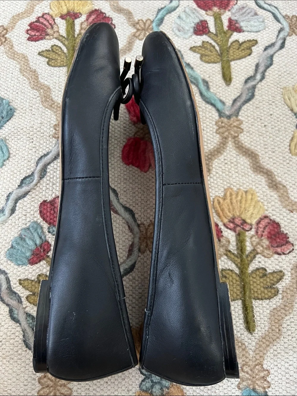 Kate Spade New York Willa Black Leather Bow Ballet Flats Size 9M